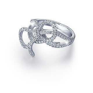 SimonG: Diamond Forget-Me-Knot Bow Ring