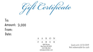 $250 Gift Certificate