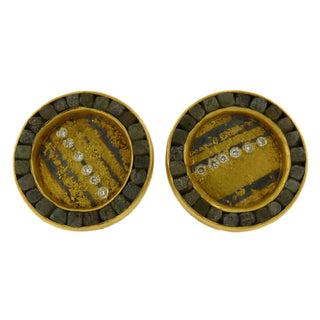 Gold and Rough Diamond Earring