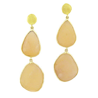 Peach Moonstone Earrings