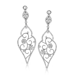 SimonG: Filigree Diamond Earrings