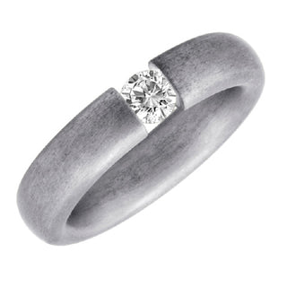 Platinum Half-Round Tension Set Ring