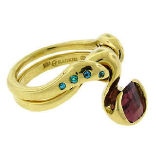 Interlocking Tourmaline Rings