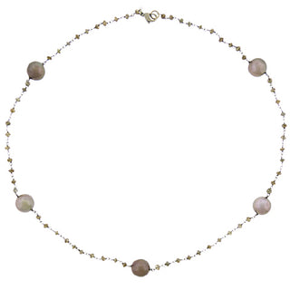 Diamond and Pearl Necklace