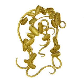 18K VTrellis Brooch