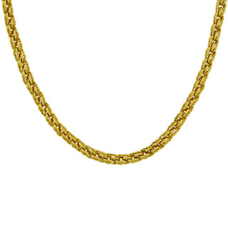 Lucie Heskett-Brem: 20K Gold Long Handwoven Chain