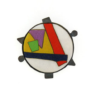 Enamel and Sterling Pin