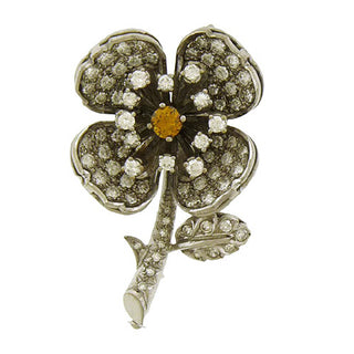 Diamond Flower Pin