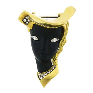 18K Blackamoor Brooch