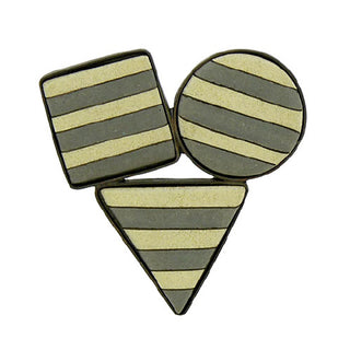 Enamel Striped Brooch