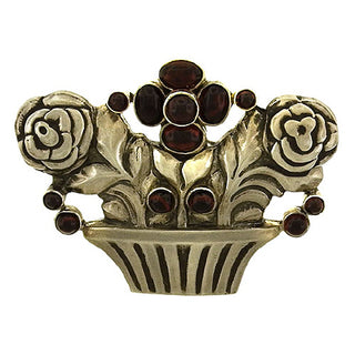 Georg Jensen Garnet Brooch