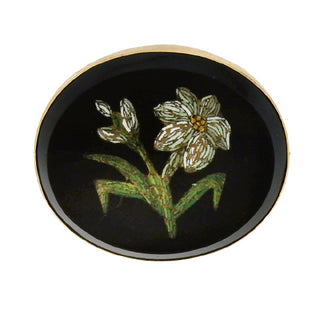 Flower Micromosaic Brooch