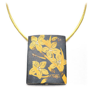 Peter Schmid: Fused Flower Brooch Pendant