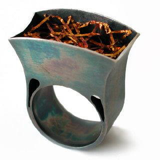 Woven Gold and Silver Ring