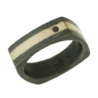 Mens Palladium & Sterling Ring