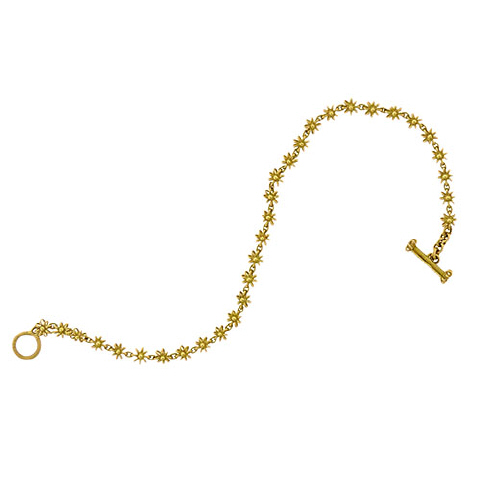 Lucie Heskett-Brem: 20K Pink Gold Flower Link Bracelet - Image 3