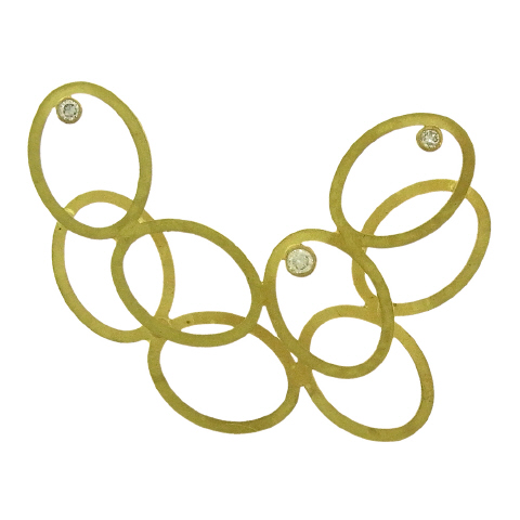 Sam Shaw: Gold Link Brooch