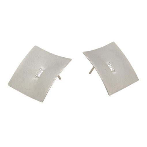 Platinum 'Sail' Earrings - Image 5