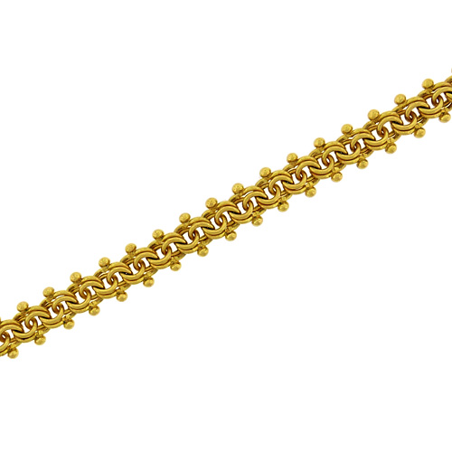 20K Gold Flexible Double Link Bracelet - Image 3