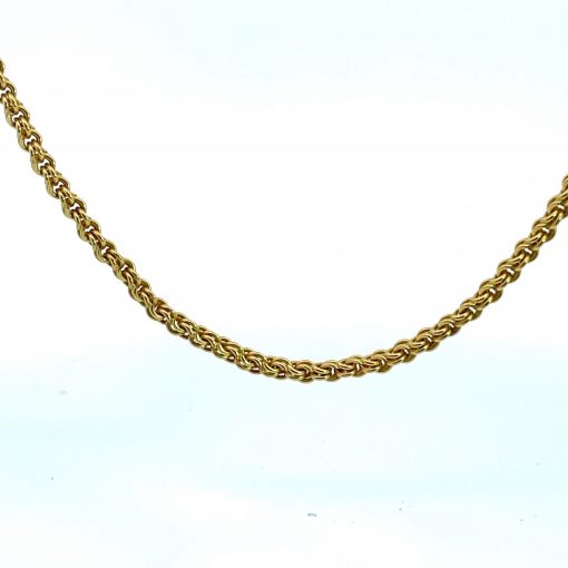 Lucie Heskett-Brem: 20K Gold Long Handwoven Chain - Image 5