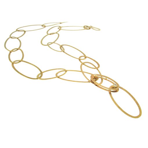 18K Gold Oval Link Necklace - Image 5