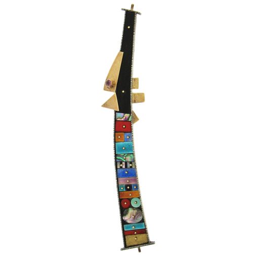 Enamel Ebony Brooch