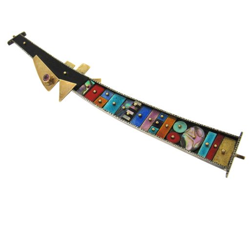 Enamel Ebony Brooch - Image 2