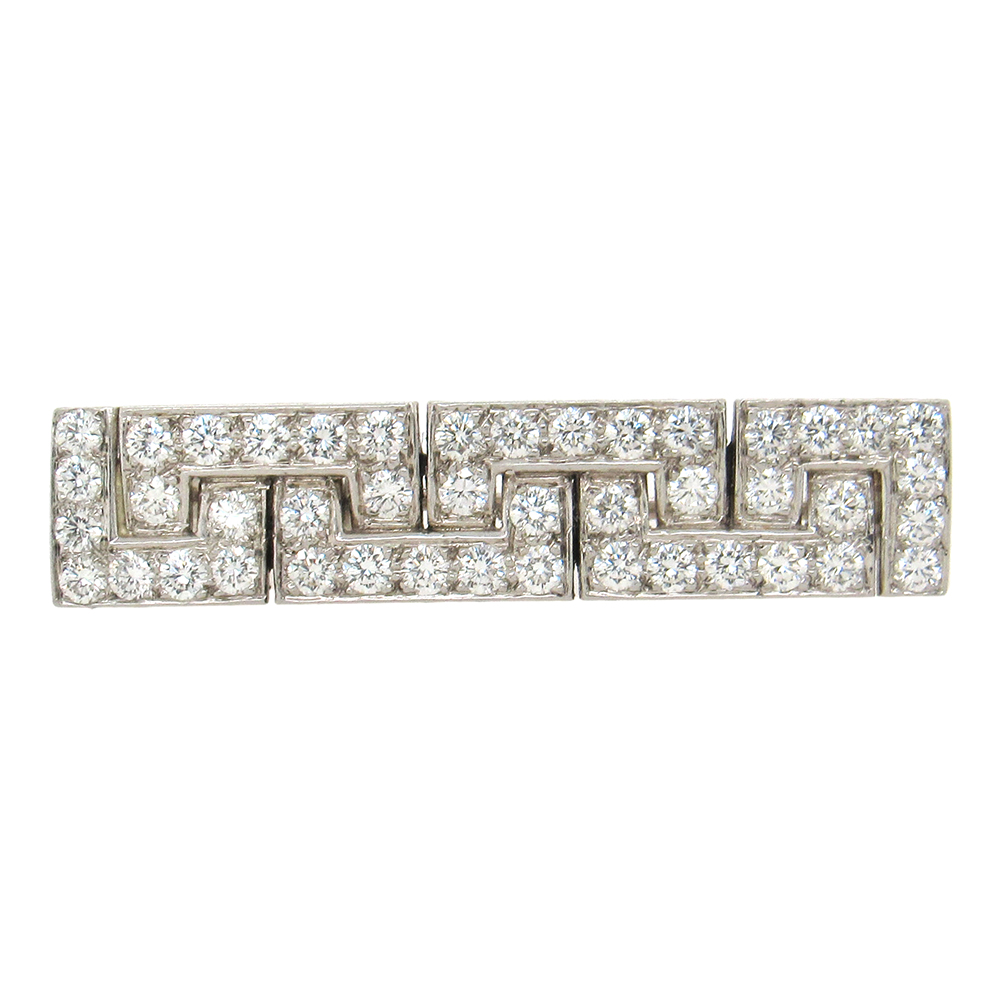 Diamond Deco Style Brooch