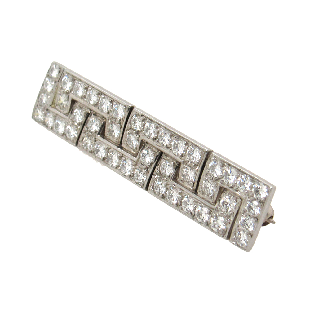 Diamond Deco Style Brooch - Image 4