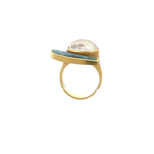 Tom Munsteiner: Moonstone Opal Ring - Image 4