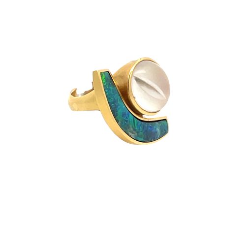 Tom Munsteiner: Moonstone Opal Ring - Image 5