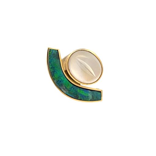 Tom Munsteiner: Moonstone Opal Ring - Image 6
