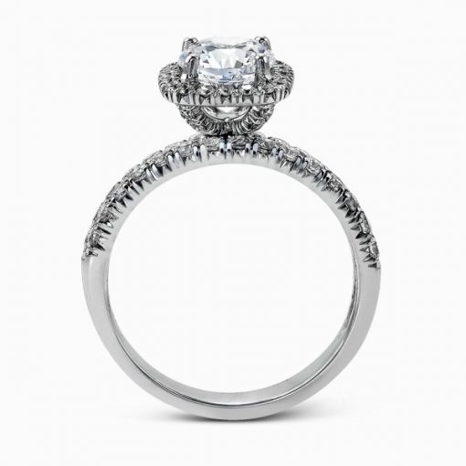 SimonG: Square Diamond Halo Ring - Image 2