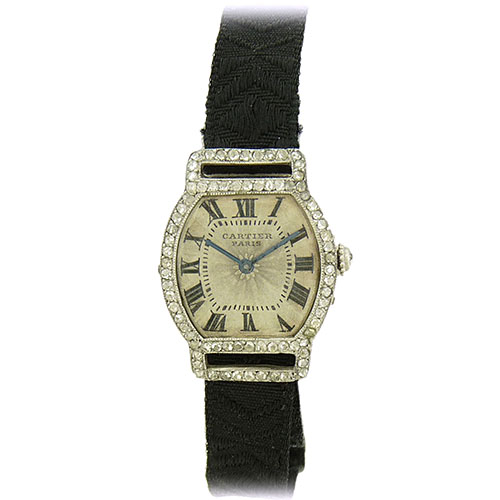 Art Deco Cartier Diamond Watch | Aaron 