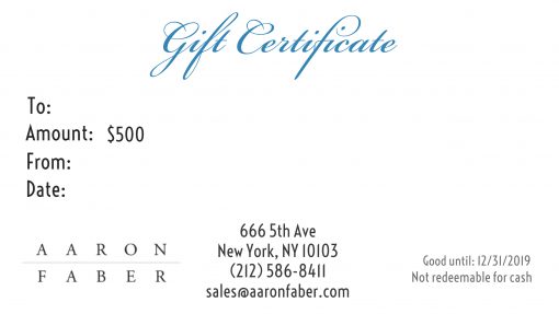 $500 Gift Certificate  Copy