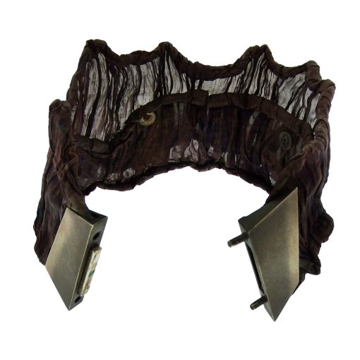 Pawel Kaczynski: Ruffle Edge Pleated Steel Mesh Cuff Bracelet - Image 5