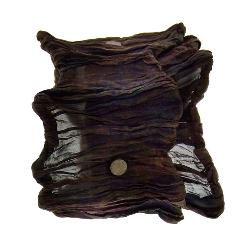 Pawel Kaczynski: Ruffle Edge Pleated Steel Mesh Cuff Bracelet - Image 4