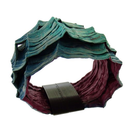 Pavel Kaczynski: Pleated Steel Mesh Bracelet - Image 3