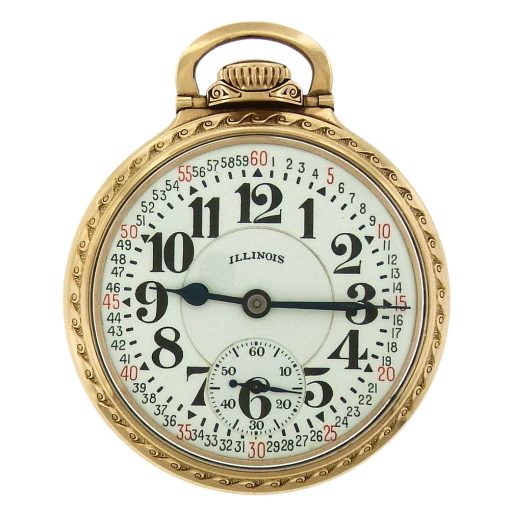 Illinois Bunn Special Railroad Pocket Watch, Montgomery Dial Aaron Faber