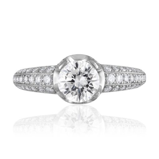 Lucie Campbell Platinum Engagement Ring Mounting - Image 2