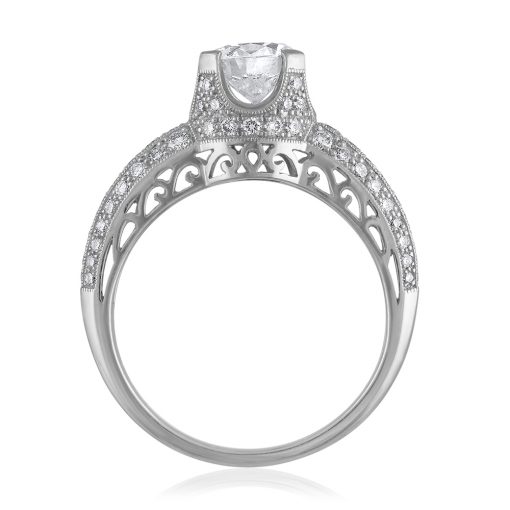 Lucie Campbell Platinum Engagement Ring Mounting - Image 3