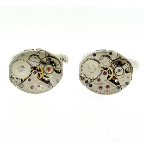 Oval Watch Movement Cufflinks - Image 4