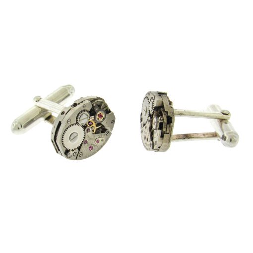 Oval Watch Movement Cufflinks - Image 2