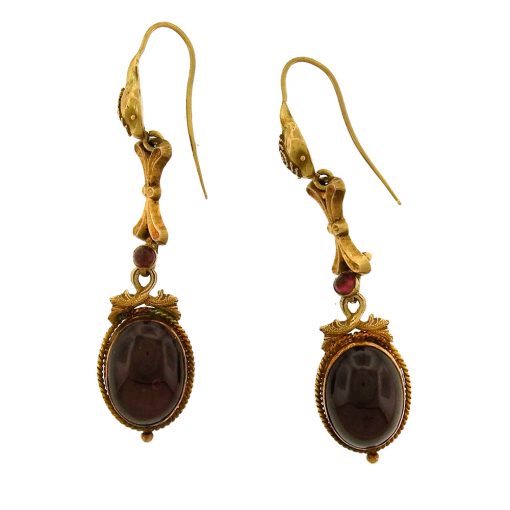 Victorian Garnet Festoon Necklace and Earring Set - Image 4