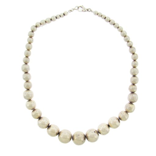 Tiffany & Co Graduated Sterling Bead Necklace - Image 3