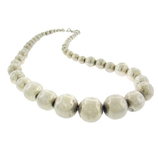 Tiffany & Co Graduated Sterling Bead Necklace - Image 2