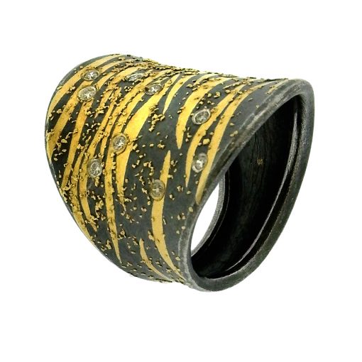 Atelier Zobel: Diamond Cigar Band Style Ring - Image 2