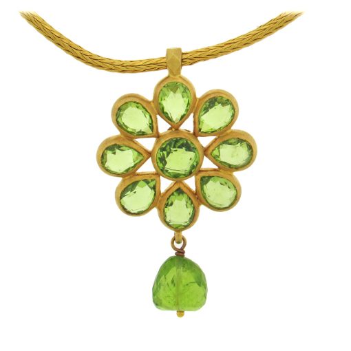 Peridot Flower Necklace