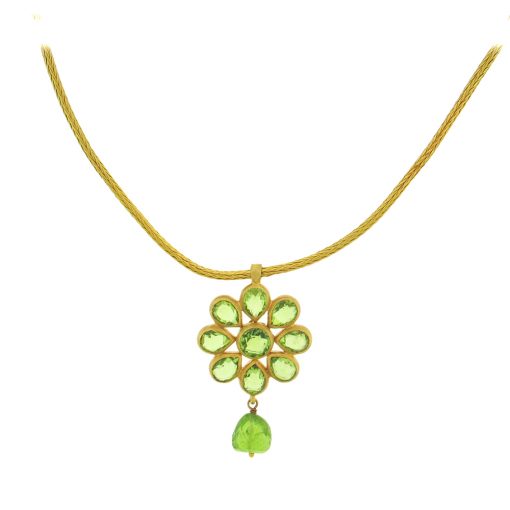 Peridot Flower Necklace - Image 2