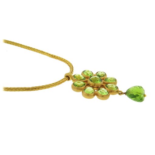 Peridot Flower Necklace - Image 4